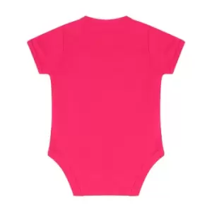 Image of Larkwood Baby Boys/Girls Essential Short Sleeve Bodysuit (6-12 Months) (Fuchsia)