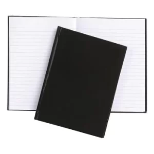 image of 5 Star Office Notebook Casebound 70gsm Ruled 192pp A6 Black [Pack 10]