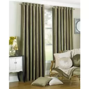 Image of Riva Home Wellesley Ringtop Curtains (90x90 (229x229cm)) (Mocha) - Mocha