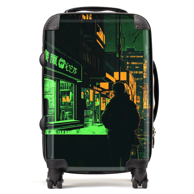 Image of Designer Luggage Dante Mercer: 00014 Suitcase in Green Size: Large Green Unisex Large