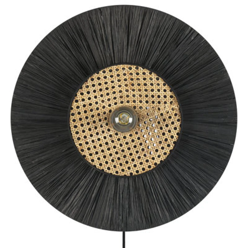 Image of Beliani Wall Lamp Yaapi Paper Black