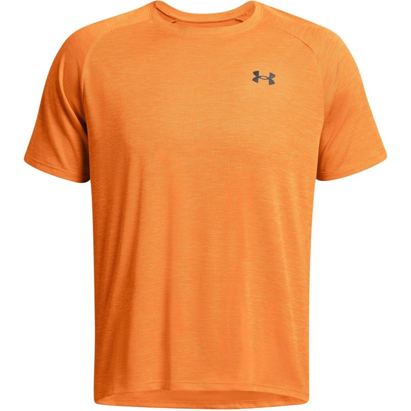 Image of Under Armour Tech Training T Shirt Mens Short Sleeve Performance T-Shirts M Orange 62001095390