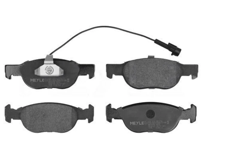 Image of MEYLE 025 219 3017/W Brake pad set Front Axle, incl. wear warning contact, Original Quality, with anti-squeak plate Brake Pad Set,disc brake (402)
