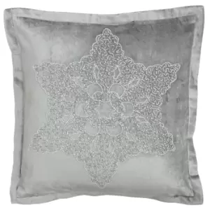 Image of Wonderland Snowflake Silver Cushion Silver