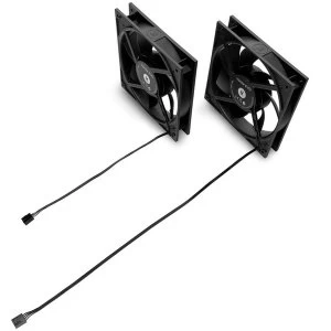 Image of EK Water Blocks EK-Vardar EVO 140ER Black BB (500-2000rpm) Fan - 140mm Twin Pack