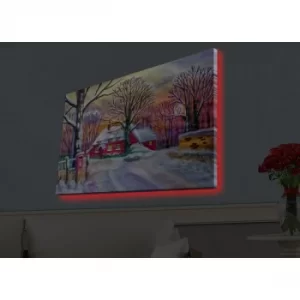 Image of 4570HDACT-043 Multicolor Decorative LED Lighted Canvas Painting