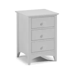 Julian Bowen Cameo 3 Drawer Bedside Table Dove Grey