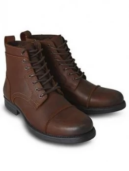 Joe Browns Joe Browns Oiled Top Stitch Boots, Brown, Size 9, Men