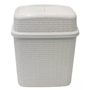 JVL Loop 10L White Push Top Bin