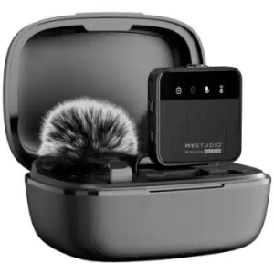 Image of Easypix MyStudio Wireless Mic Duo Clip Studio microphone Transfer type (details):Corded, Radio incl. pop filter, incl. case