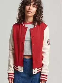 Image of Superdry Vintage Varsity Jersey Bomber - Multi, Size 12, Women