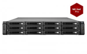 image of Qnap Rexp-1220U-Rp 48TB (12 x 4TB Wd Red Pro) 12 Bay Rackmount Expansi