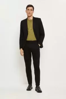 Image of Slim Fit Black Jersey Suit Jacket