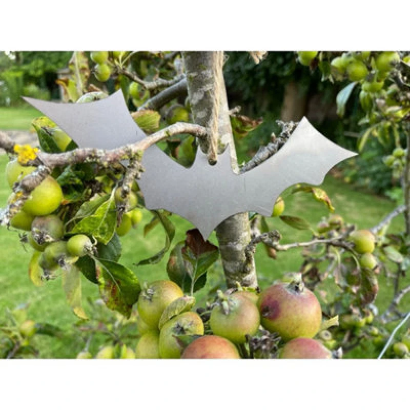 Image of Poppy Forge Hanging Bat Garden Art (Pack Of 3) - Bare Metal/ready To Rust - W20 X H8 Cm