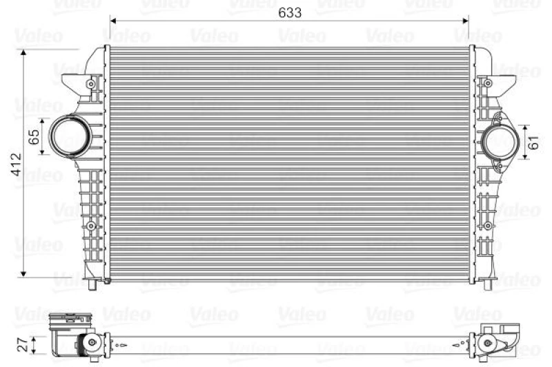 Image of Intercooler VALEO 818344