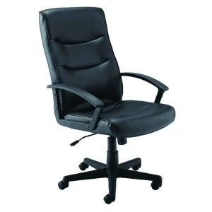 Image of Jemini Hudson Leather Look Executive Room With Arms Black KF72232