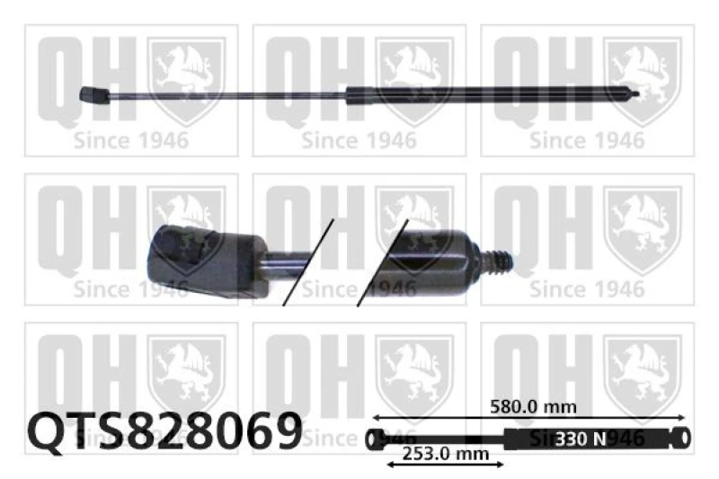 Image of QUINTON HAZELL Bonnet strut QUINTON HAZELL QTS828069