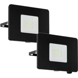 Image of 2 PACK IP65 Outdoor Wall Flood Light Black Adjustable 30W LED Porch Lamp