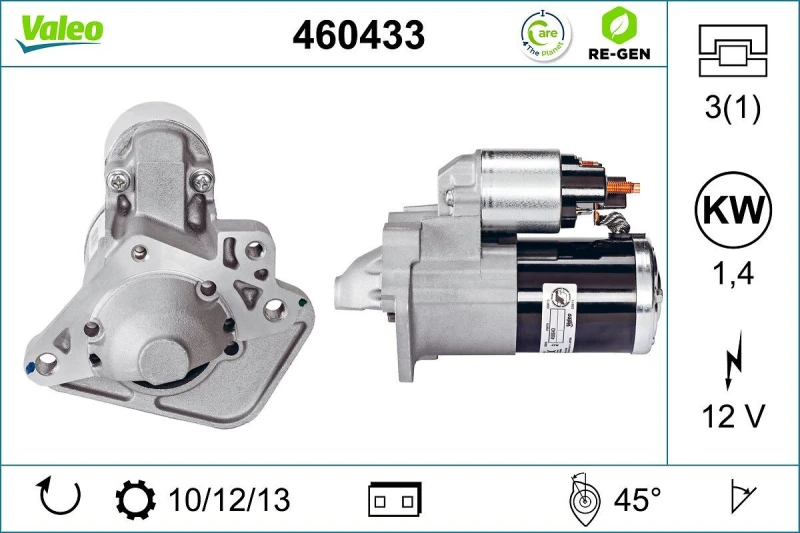 Image of Starter motor VALEO 460433