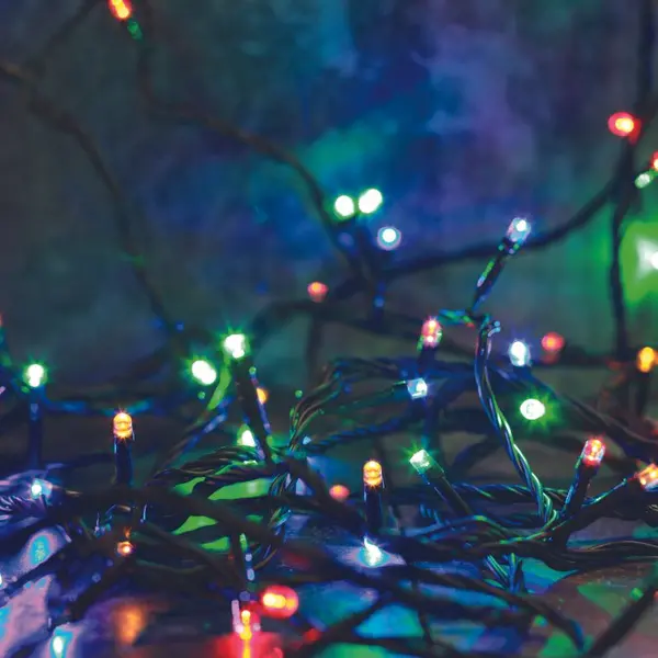 Image of Festive 38.3m Indoor & Outdoor Multifunction Christmas Fairy Lights 480 Multicoloured LEDs