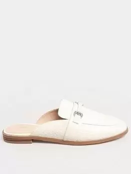 image of Long Tall Sally Chain Mule Loafer - White, Size 12, Women