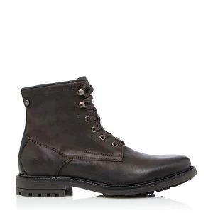 Image of Dune London Credit Casual Warm Lined Lace Boots - Brown