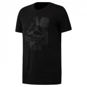 image of Reebok Brand Graphic T Shirt Mens - Black