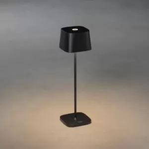 image of Capri Outdoor Effect Table Lamp USB 2700K, 3000K Dimmable Square Black, IP54