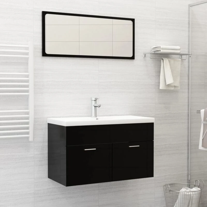 Image of VIDAXL Built-in Basin with Faucet 81x39x18cm Ceramic White Vidaxl 8720286231227