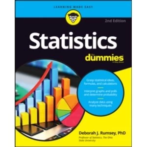 Image of Statistics For Dummies by Deborah J. Rumsey (Paperback, 2016)