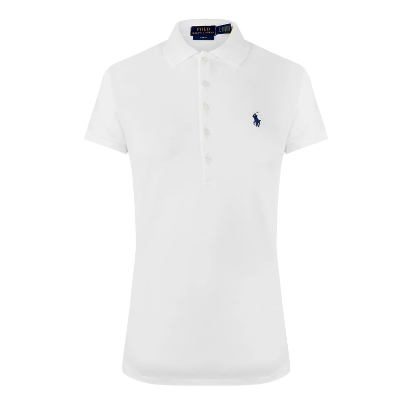 Image of Polo Ralph Lauren Womens Julie Polo Shirt White female 10 (S)