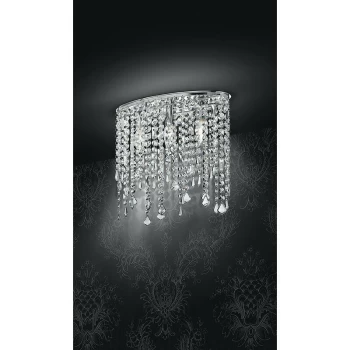 image of Fan Europe Lighting - Fan Europe BREEZE Wall Light Chrome, K9 Crystals 40x36cm