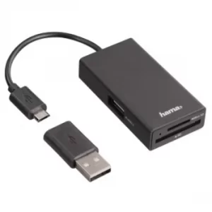 Image of Hama USB 2.0 OTG Hub/Card Reader for Smartphone/Tablet/Notebook/PC