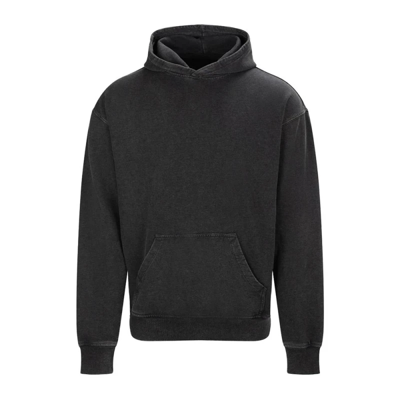 Image of AWDis Mens Vintage Wash Hoodie in Black Size: Large Black Male L