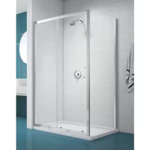 image of Merlyn NIX Sliding Shower Enclosure Door 1100mm in Chrome Toughened Safety Glass