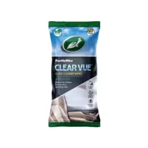 image of Turtle Wax - 54073 Clear Vue Glass Cleaner Wipes (Pack of 24) TWX54073