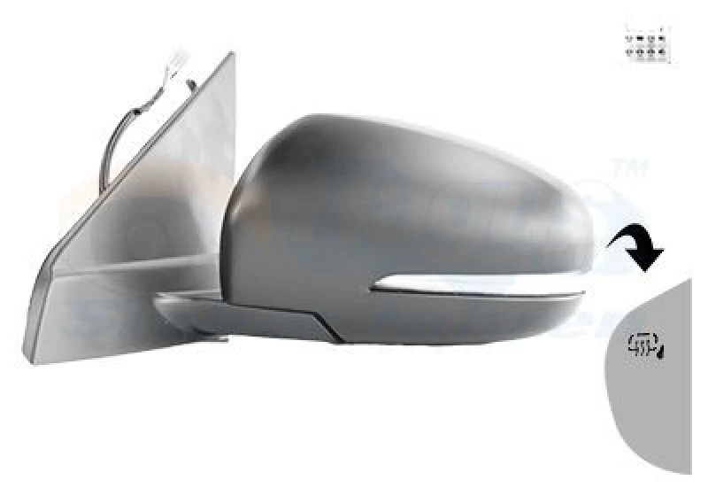 Image of VAN WEZEL Wing mirror VAN WEZEL 5251827