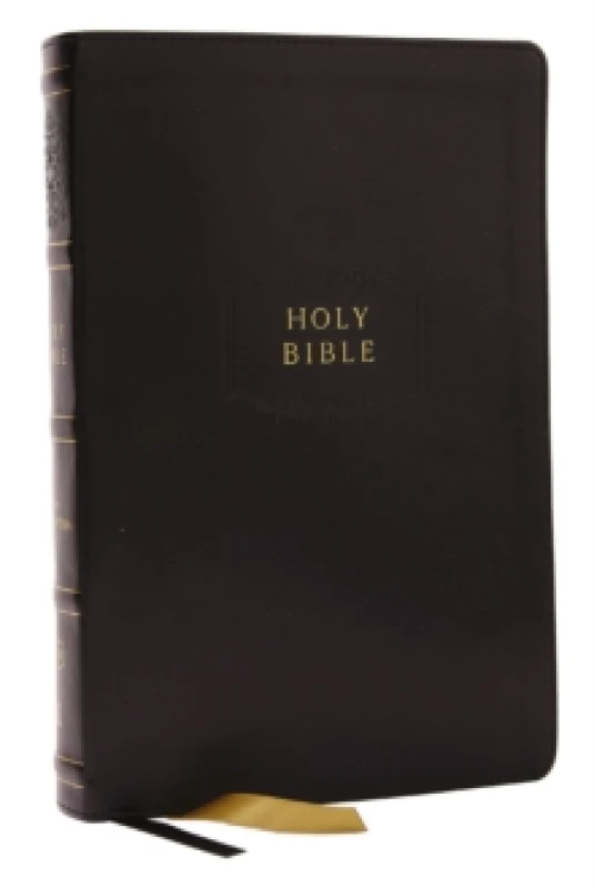 Image of KJV Holy Bible with Apocrypha and 73,000 Center-Column Cross References, Black Leathersoft, Red Letter, Comfort Print: King James Version Leather / fi