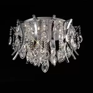 image of Diyas - Ceiling light Mios 12 Bulbs polished chrome / crystal