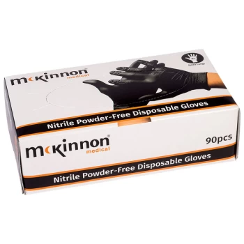 Image of Mckinnon Medical Black Nitrile Powder-Free Examination Gloves Box ...