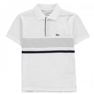 image of Lacoste Chest Polo Shirt - White/Grey