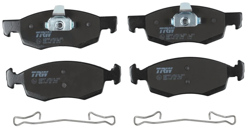 Image of TRW GDB1749 Brake pad set not prepared for wear warning indicator Brake Pad Set,disc brake (402)