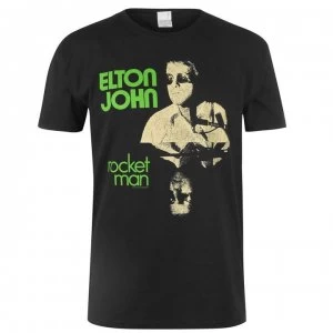 Official Band T-Shirt Elton John Mens - Rocket Man