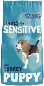 image of Burgess Sensitive Puppy Turkey and Rice Dog Food 12.5kg