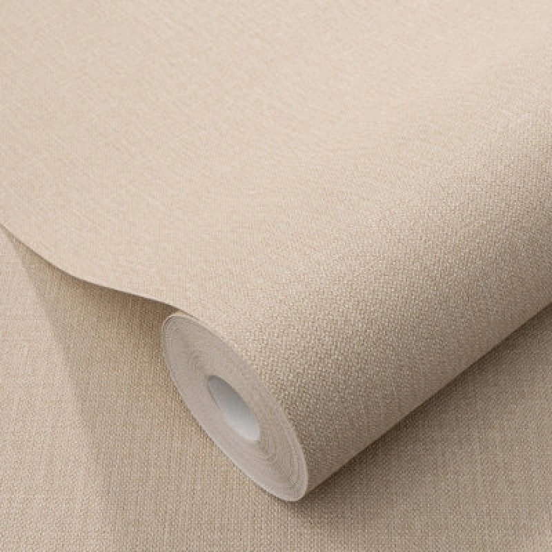 Image of Erismann Wallpaper Elle Decoration Luxury Plain Beige Woven Vinyl Wallpaper by Erismann Blonde