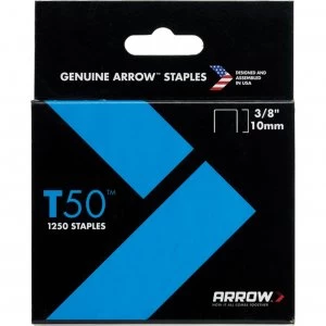 image of Arrow T50 Staples 10mm Pack of 1250