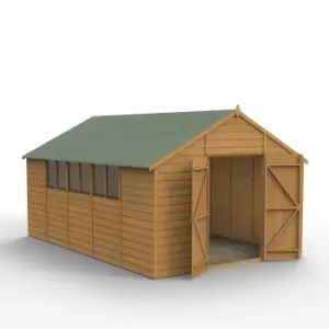 Image of Forest Garden 10X15 Ft Apex Shiplap Wooden Shed With Floor (Base Included) - Assembly Service Included