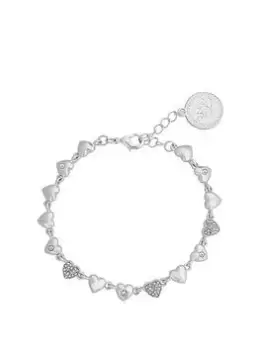 Bibi Bijoux I HEART You Sparkle Silver Bracelet, Silver, Women