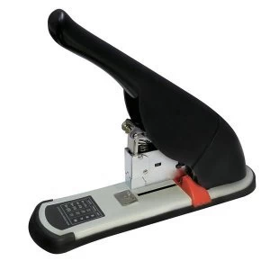 image of 5 Star Office Stapler Heavy Duty Office Lever Arm All Steel Capacity 100 Sheets Black