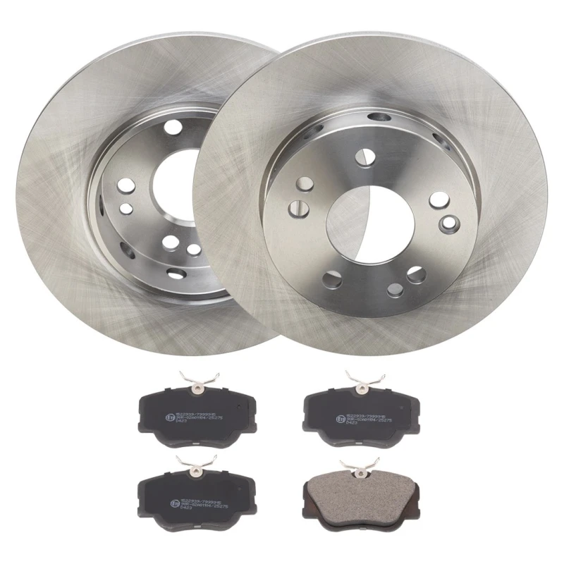 Image of RIDEX 3405B2130 Brake disc and pads set Front Axle, Brake Disc Type: Solid, excl. wear warning contact Brake Set,disc brakes (3405)